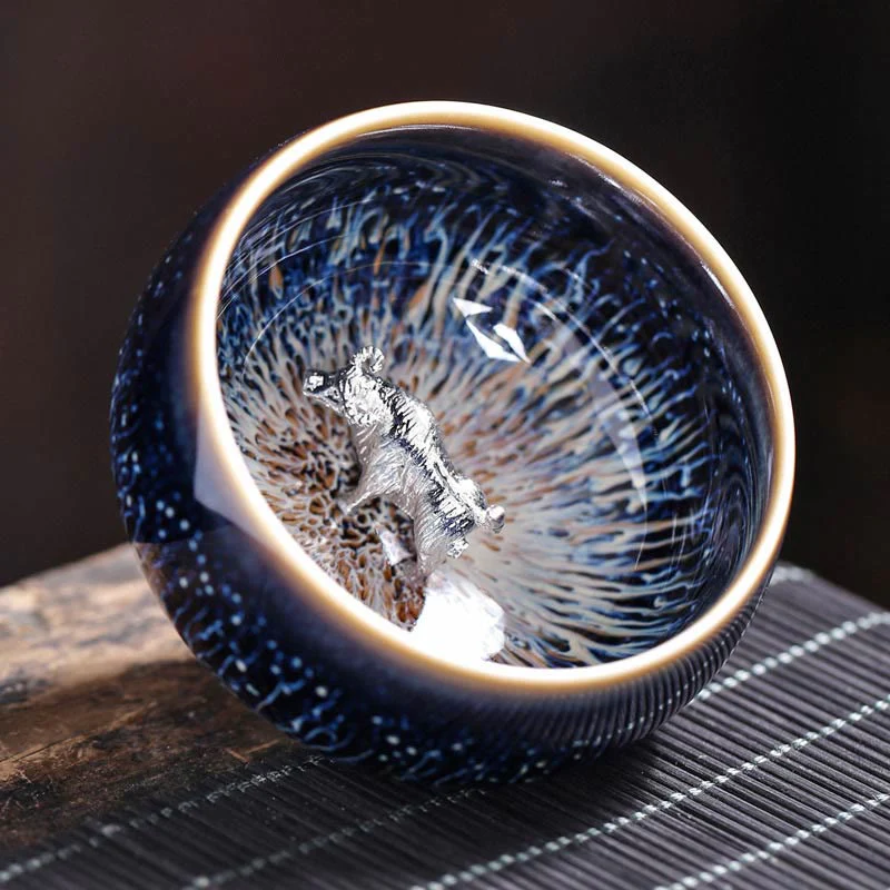 Buddha Stones ręcznie robione chińskie Jianzhan Koi Fish Lotus Dragon Phoenix 12 chińskich zodiaków Ceramiczny kubek do herbaty Kung Fu 70ml - Image 16