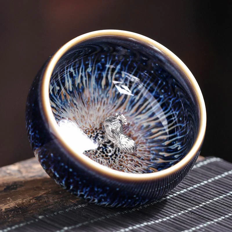 Buddha Stones ręcznie robione chińskie Jianzhan Koi Fish Lotus Dragon Phoenix 12 chińskich zodiaków Ceramiczny kubek do herbaty Kung Fu 70ml - Image 25