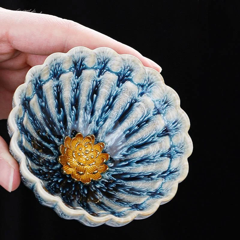 Buddha Stones ręcznie robione małe chińskie ceramiczne filiżanki do herbaty Jianzhan Lotus Kung Fu 80ml - Image 4