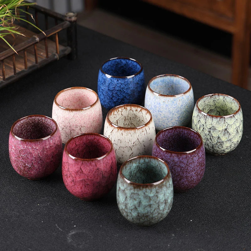 Buddha Stones ręcznie robione małe chińskie Jianzhan Kiln Change Ceramic Tea Cup Kung Fu Tea Cup 150ml - Image 20