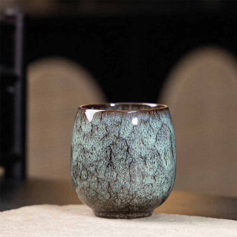 Buddha Stones ręcznie robione małe chińskie Jianzhan Kiln Change Ceramic Tea Cup Kung Fu Tea Cup 150ml - Image 6