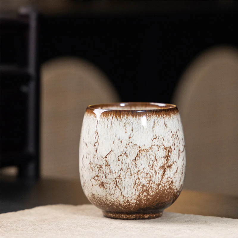 Buddha Stones ręcznie robione małe chińskie Jianzhan Kiln Change Ceramic Tea Cup Kung Fu Tea Cup 150ml - Image 7