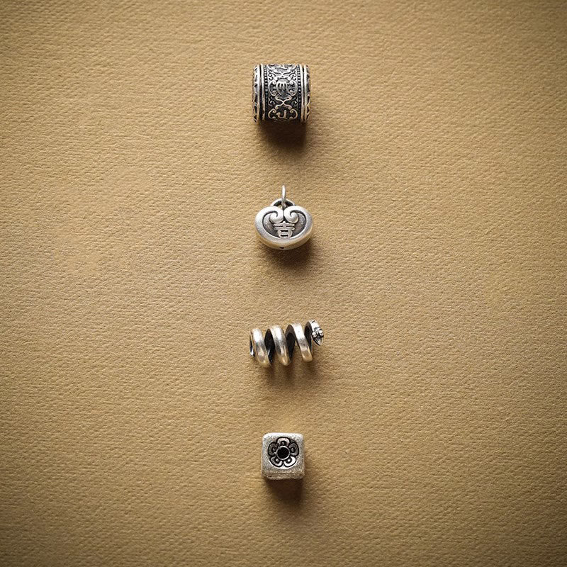 Buddha Stones ręcznie robione tybetańskie Om Mani Padme Hum rzeźbione pomyślne amulet podwójnie owinięta bransoletka sznurkowa - Image 9