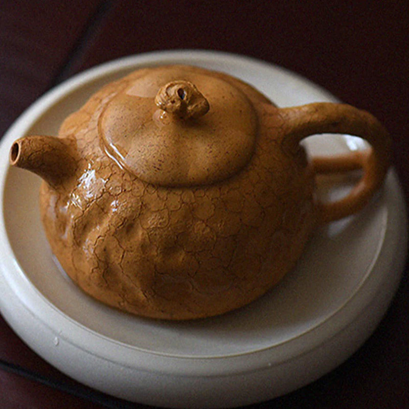 Buddha Stones ręcznie robione Vintage Tree Texture Fioletowa glina Kung Fu Teapot 220ml - Image 18