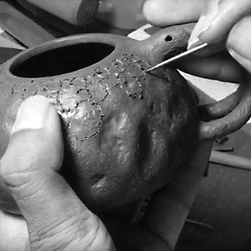 Buddha Stones ręcznie robione Vintage Tree Texture Fioletowa glina Kung Fu Teapot 220ml - Image 19