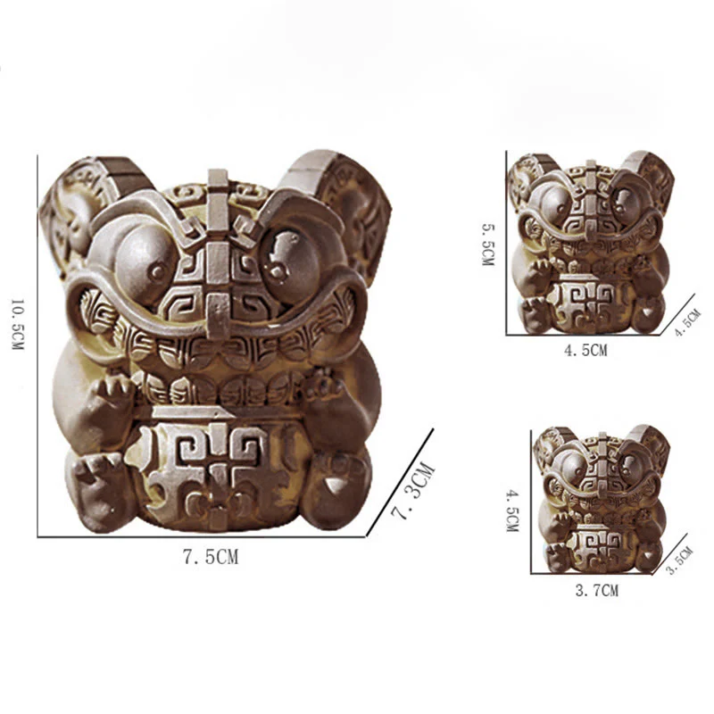 Buddha Stones ręcznie robione, złoto, połykająca bestia, proszek żelaza, odlew z żywicy, dekoracja domu - Image 17