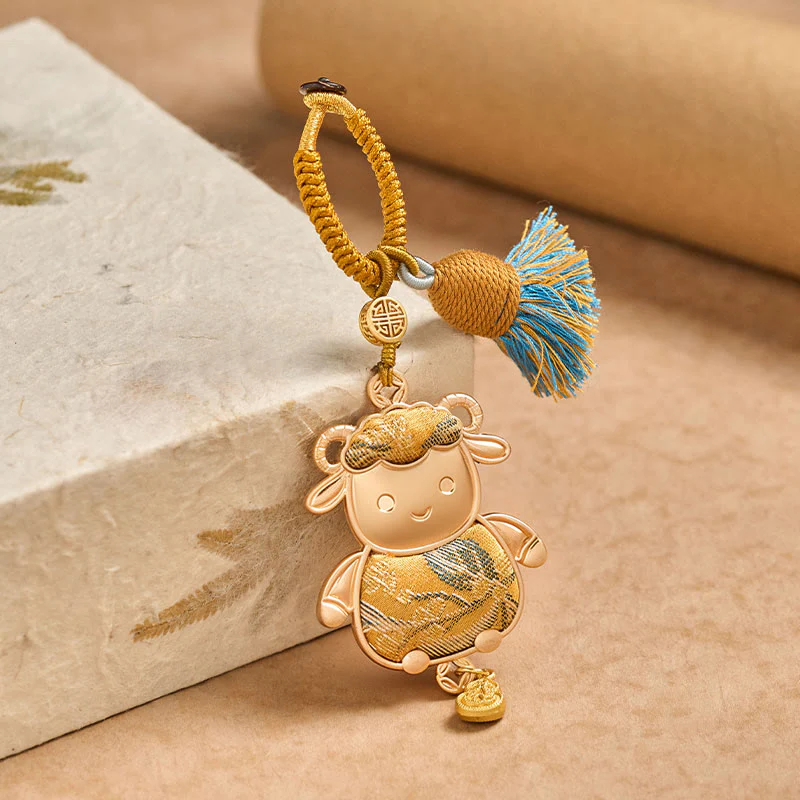 Buddha Stones Ręcznie robiony brelok z chińskim znakiem zodiaku Song Brocade na szczęście - Image 14