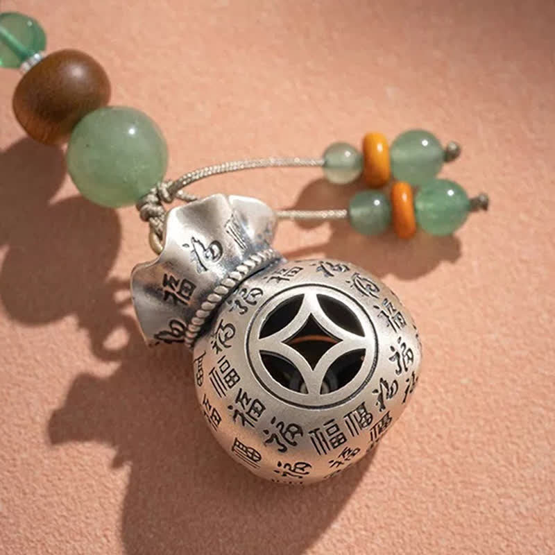 Buddha Stones Ręcznie tkana torebka z koralikami z postacią Fu Copper, z okazji błogosławieństwa - Image 13