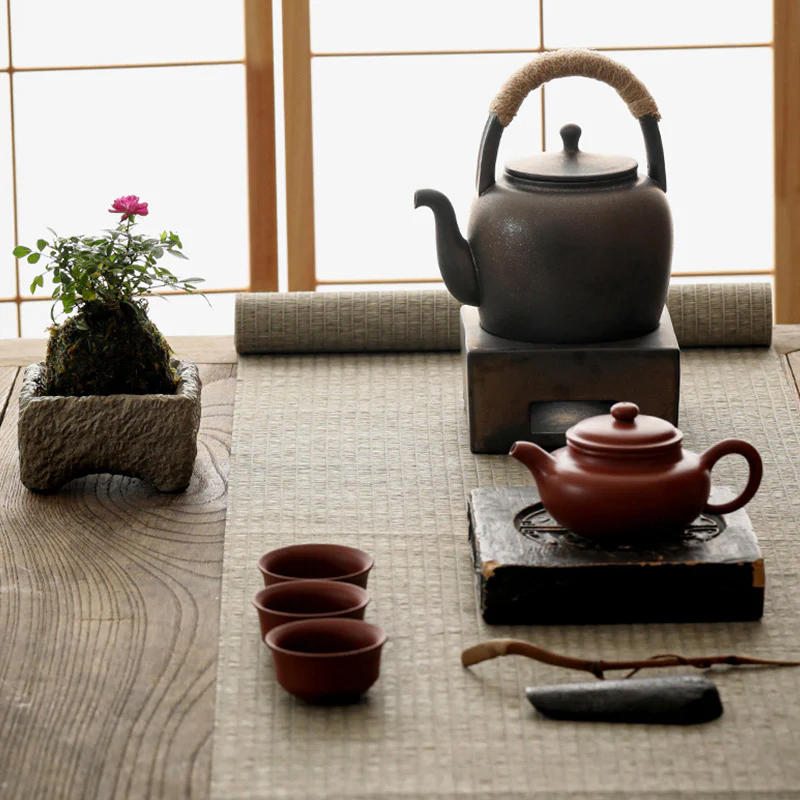 Buddha Stones Retro Brązowy Chiński Gongfu Herbata Ceramiczny Kung Fu Teapot 700ml Z Podstawką - Image 16