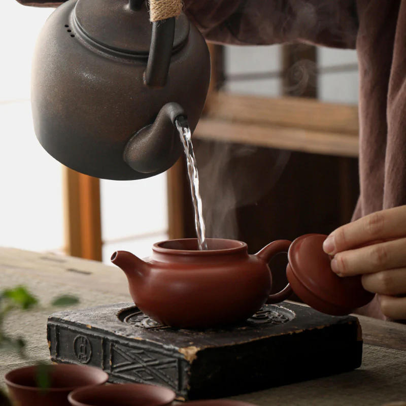 Buddha Stones Retro Brązowy Chiński Gongfu Herbata Ceramiczny Kung Fu Teapot 700ml Z Podstawką - Image 18