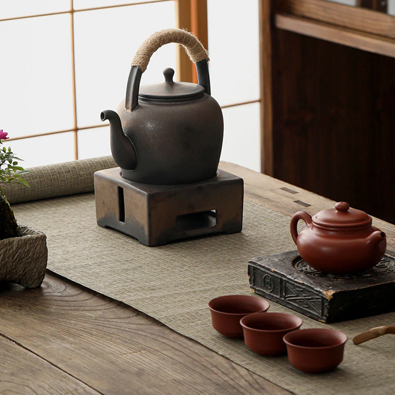 Buddha Stones Retro Brązowy Chiński Gongfu Herbata Ceramiczny Kung Fu Teapot 700ml Z Podstawką - Image 19