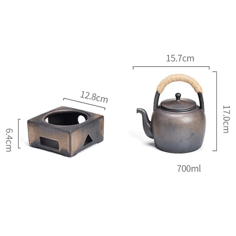 Buddha Stones Retro Brązowy Chiński Gongfu Herbata Ceramiczny Kung Fu Teapot 700ml Z Podstawką - Image 20