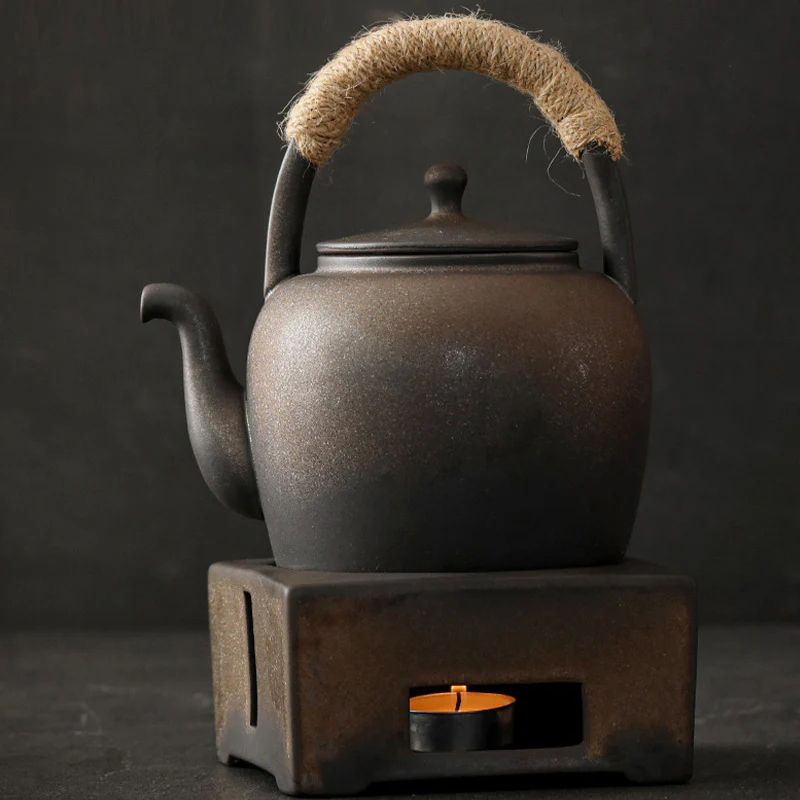 Buddha Stones Retro Brązowy Chiński Gongfu Herbata Ceramiczny Kung Fu Teapot 700ml Z Podstawką - Image 6