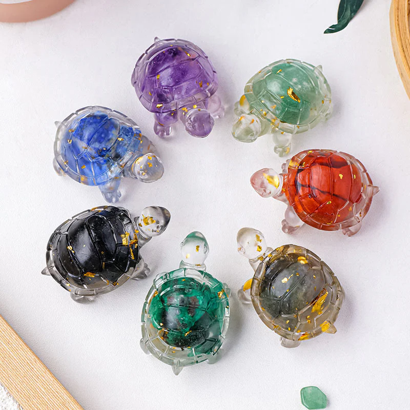 Buddha Stones Różne Kamień Cytryn Zielony Awenturyn Ametyst Miniaturowy Żółw Dobrobyt Dekoracja Domu - Image 26