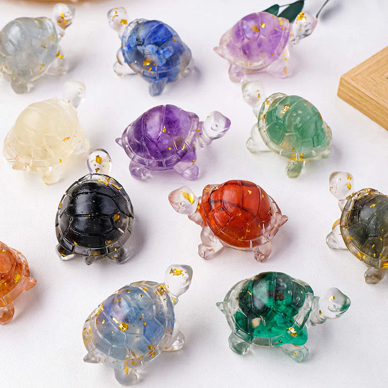 Buddha Stones Różne Kamień Cytryn Zielony Awenturyn Ametyst Miniaturowy Żółw Dobrobyt Dekoracja Domu - Image 27