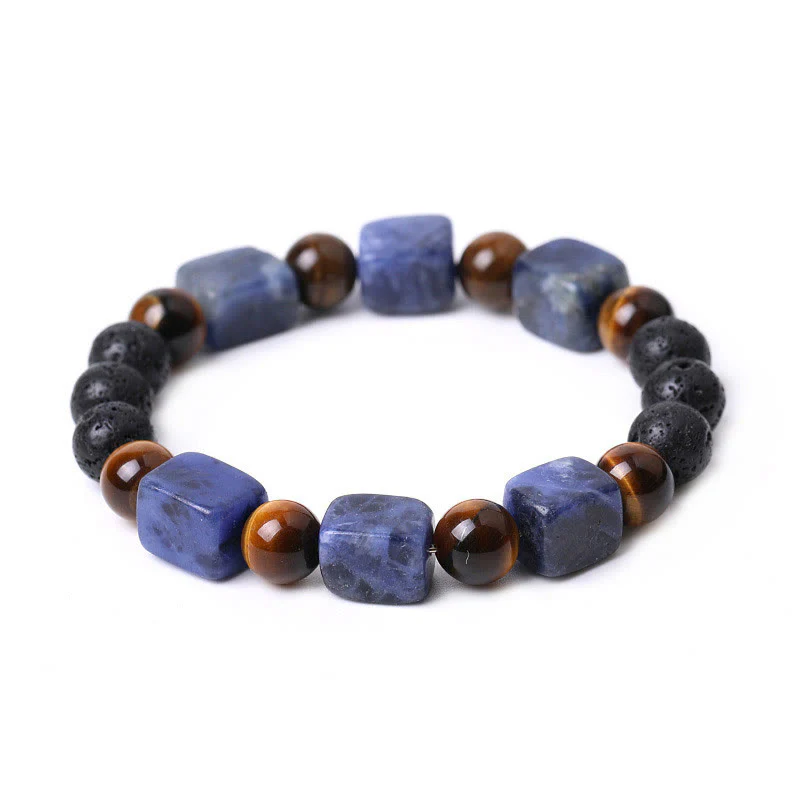 Buddha Stones Różne Kryształy Sześcian Ametyst Lava Rock Wsparcie Bransoletka - Image 48