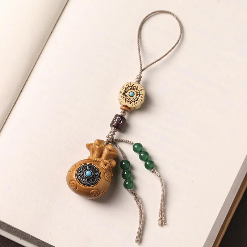 Buddha Stones Sandałowe Małe Liście Czerwone Drzewo Sandałowe Zielone Drzewo Sandałowe Om Mani Padme Hum Spokojny Brelok Telefon Wiszący Dekoracja - Image 18