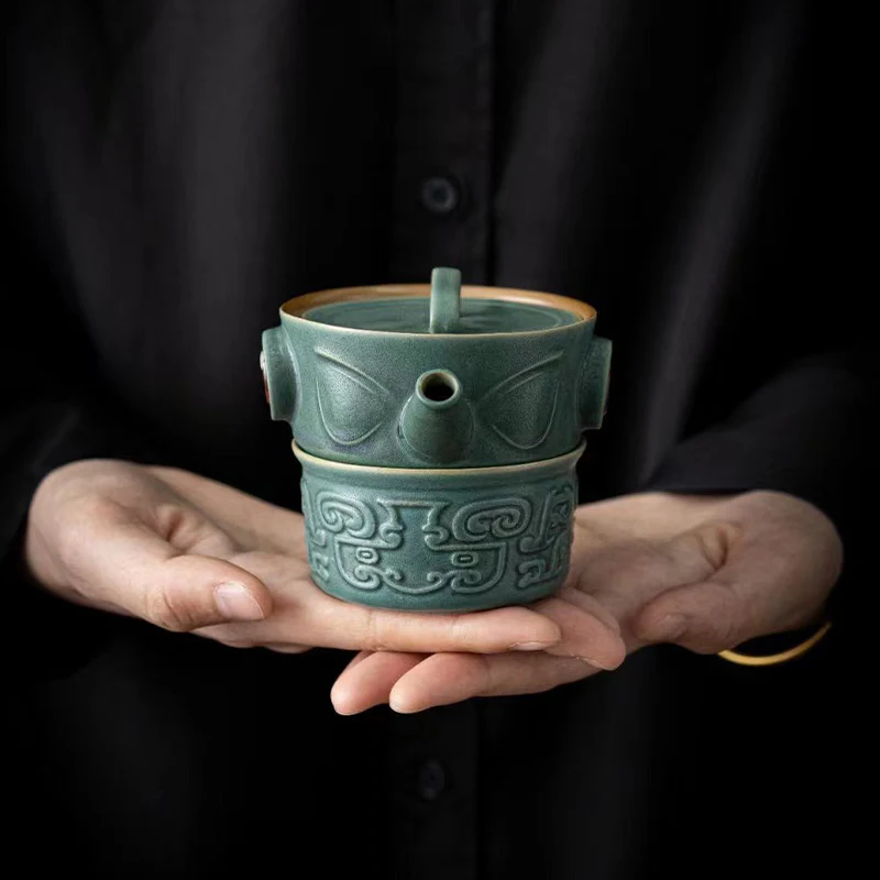 Buddha Stones Sanxingdui Ceramiczny Filiżanka Kung Fu Filiżanka Do Herbaty Z Torbą - Image 2