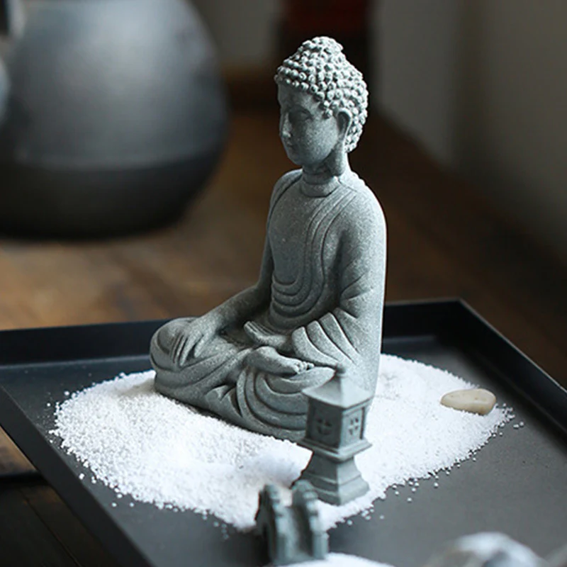 Buddha Stones Siedząca Medytacja Budda Błogosławieństwo Współczucie Dekoracja - Image 12
