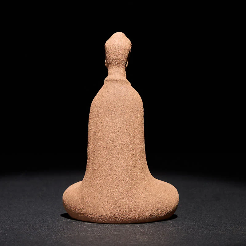 Buddha Stones Siedzący Budda Modlący się Ceramiczna Figurka Zen Dekoracja Domu 5*3*8,5 cm - Image 4
