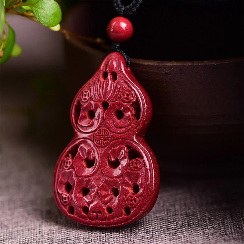Buddha Stones Śmiejący się Budda Yin Yang Chiński Zodiak Tykwa Naturalny Cynober Błogosławieństwo Naszyjnik Wisiorek - Image 23