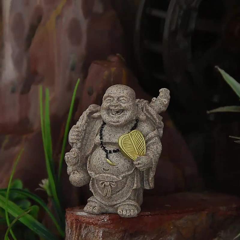 Buddha Stones Śmiejący się Budda Żywica Statua Błogosławieństwo Dekoracja Domu - Image 8