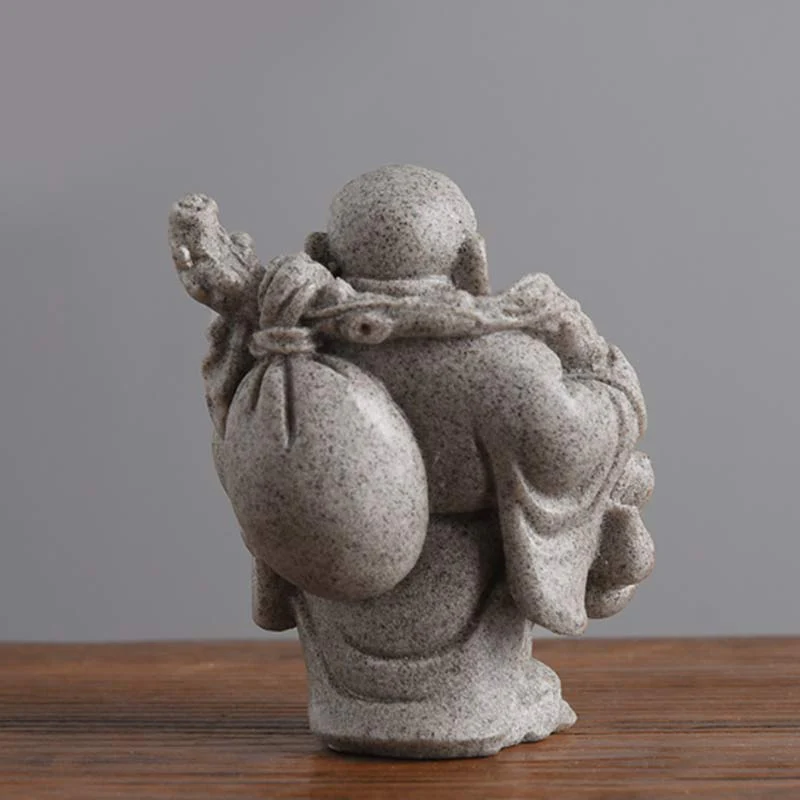 Buddha Stones Śmiejący się Budda Żywica Statua Błogosławieństwo Dekoracja Domu - Image 9