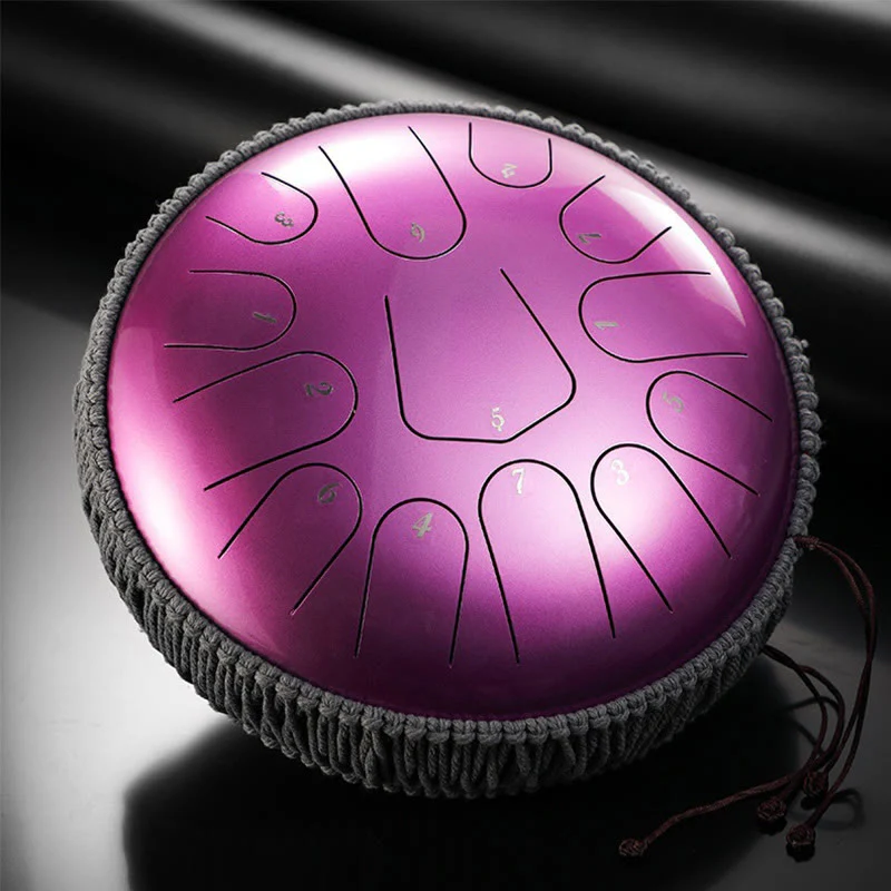 Buddha Stones Steel Tongue Drum Sound Healing Meditation Drum Kit 13 Nut 12-calowy instrument perkusyjny - Image 5