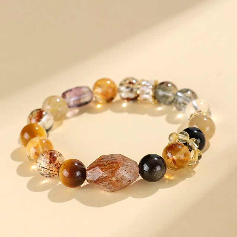 Buddha Stones Super Seven Crystal Topaz Obsidian Tiger Eye Positivity - Image 4