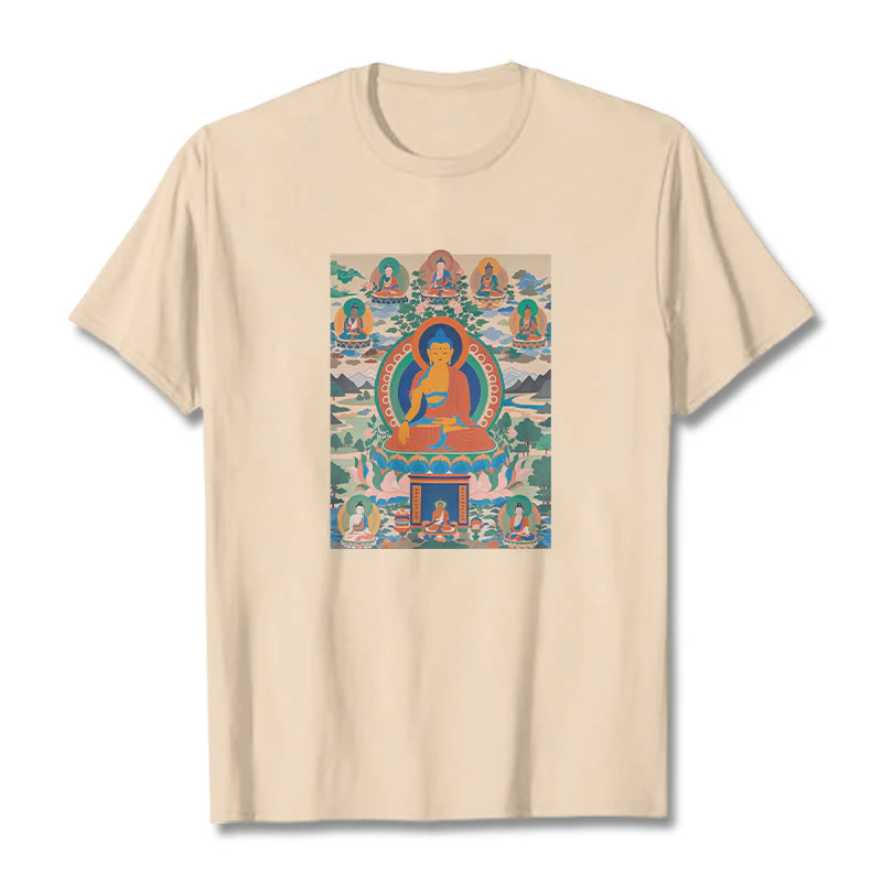Buddha Stones Sutra Buddy Medycyny Przekształcona w Sztukę Koszulka T-shirt - Image 11