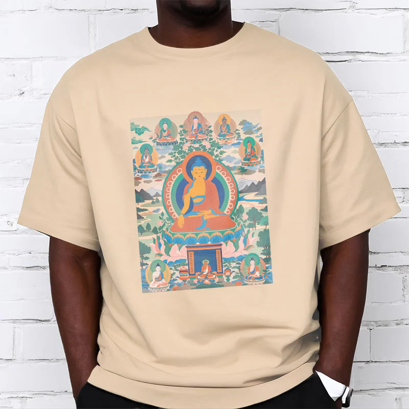 Buddha Stones Sutra Buddy Medycyny Przekształcona w Sztukę Koszulka T-shirt - Image 12
