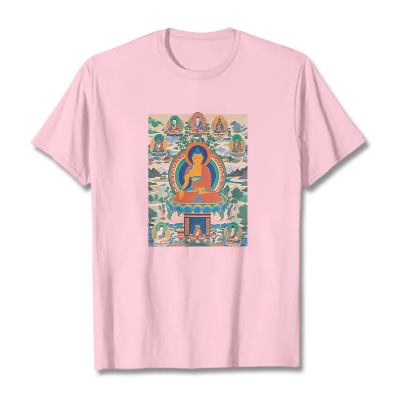 Buddha Stones Sutra Buddy Medycyny Przekształcona w Sztukę Koszulka T-shirt - Image 13
