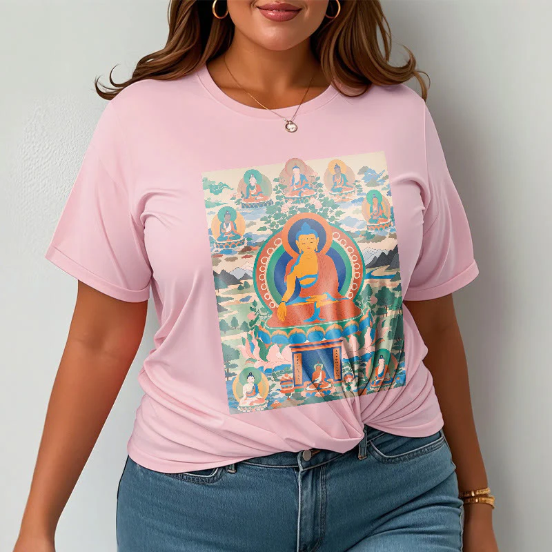 Buddha Stones Sutra Buddy Medycyny Przekształcona w Sztukę Koszulka T-shirt - Image 14