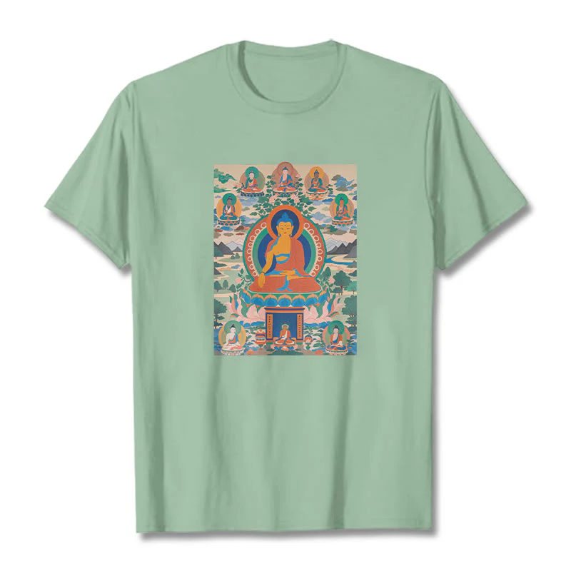 Buddha Stones Sutra Buddy Medycyny Przekształcona w Sztukę Koszulka T-shirt - Image 15