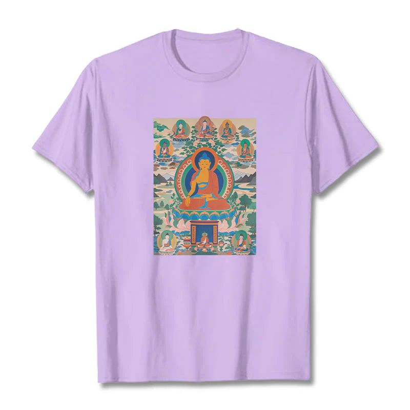 Buddha Stones Sutra Buddy Medycyny Przekształcona w Sztukę Koszulka T-shirt - Image 17