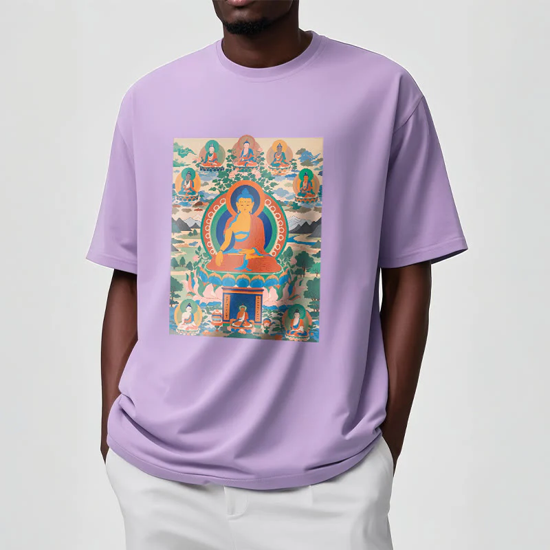 Buddha Stones Sutra Buddy Medycyny Przekształcona w Sztukę Koszulka T-shirt - Image 18