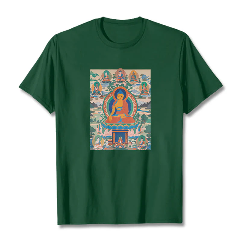 Buddha Stones Sutra Buddy Medycyny Przekształcona w Sztukę Koszulka T-shirt - Image 4