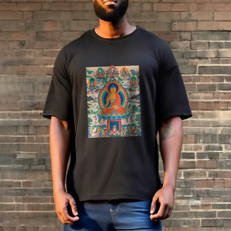 Buddha Stones Sutra Buddy Medycyny Przekształcona w Sztukę Koszulka T-shirt - Image 8