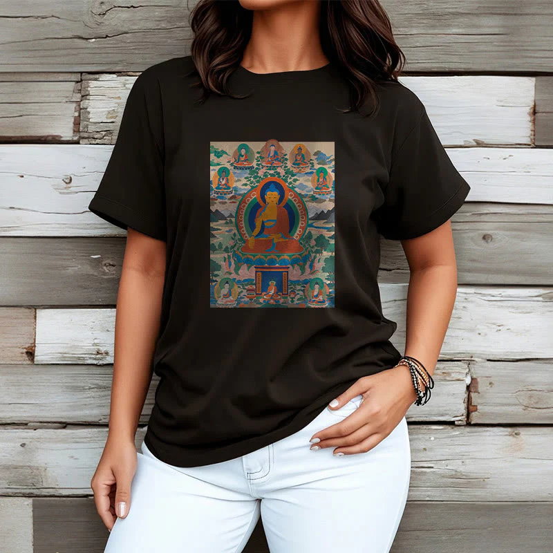 Buddha Stones Sutra Buddy Medycyny Przekształcona w Sztukę Koszulka T-shirt - Image 9