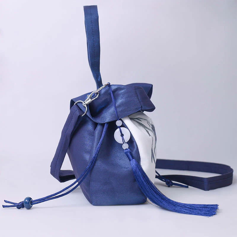 Buddha Stones Suzhou Haft Kamelia Magnolia Piwonia Lotos Jedwabna Torba Torebka Crossbody Torba na Ramię Torebka - Image 6