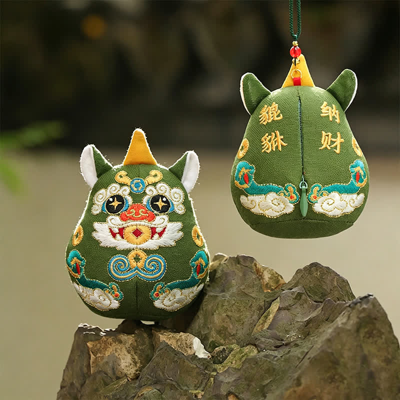 Buddha Stones Szczęśliwy Pi Xiu Qilin Smok Lis Bogactwo Uroczy Dekor Zwierzęcy - Image 6