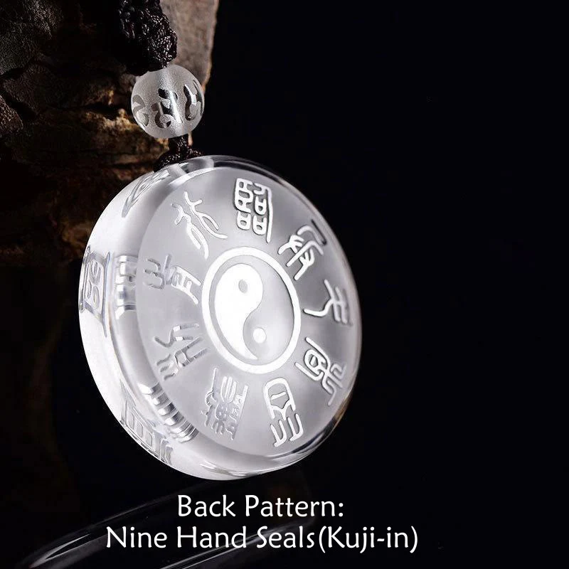 Buddha Stones Taoizm Pięć Świętych Gór Symbol Yin Yang Liuli Kryształ Równowaga Naszyjnik Wisiorek Brelok - Image 3