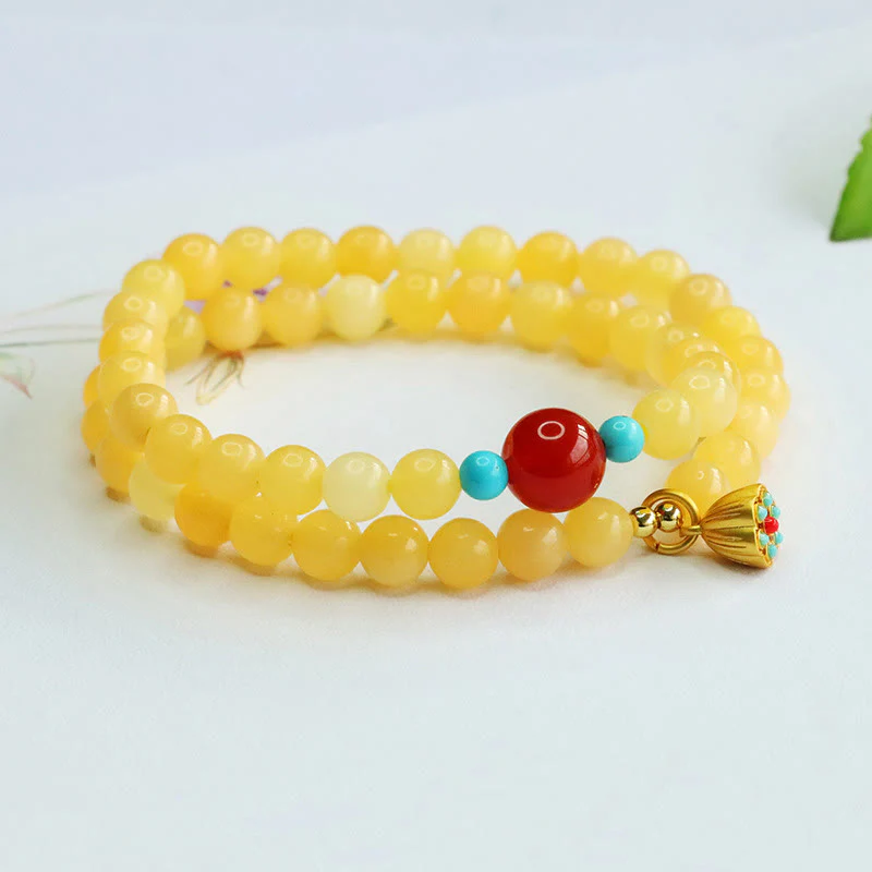 Buddha Stones Topaz Red Agat Bead Fortune - Image 5