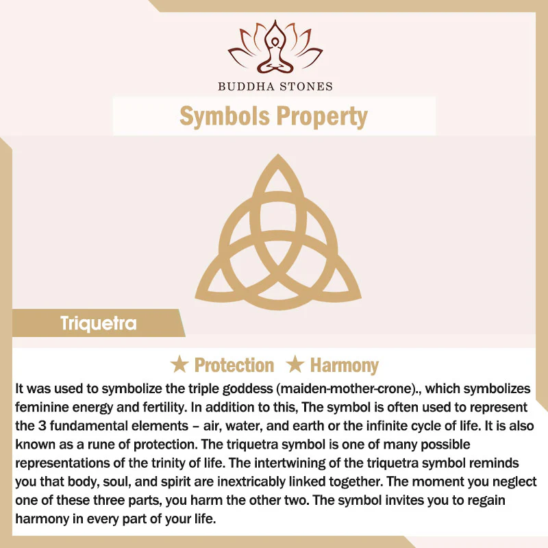 Buddha Stones Trójkątny Węzeł Triquetra Tytanowa Stal Spokojny Obrotowy Pierścień - Image 11