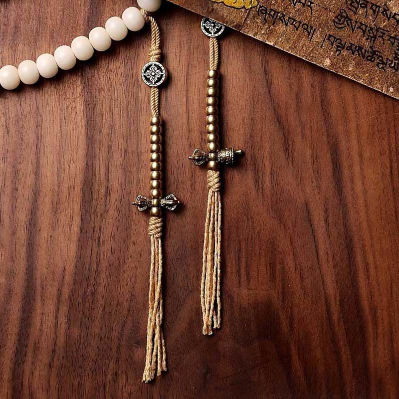 Buddha Stones Tybet 108 Mala Koraliki Bodhi Seed Bagua Vajra Dzi Koralik Szary Agat Bogactwo Bransoletka - Image 3