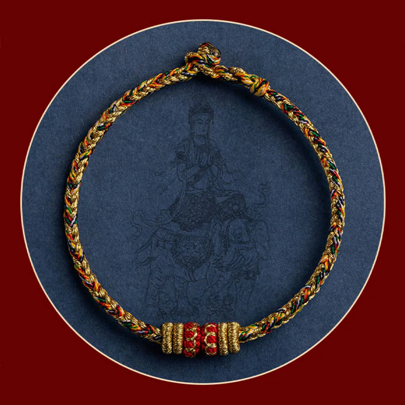 Buddha Stones Tybet Ręcznie Robione Chińskie Zodiak Natal Budda Szczęście Siła Bransoletka z Plecionego Sznurka - Image 17
