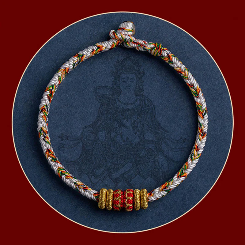 Buddha Stones Tybet Ręcznie Robione Chińskie Zodiak Natal Budda Szczęście Siła Bransoletka z Plecionego Sznurka - Image 20