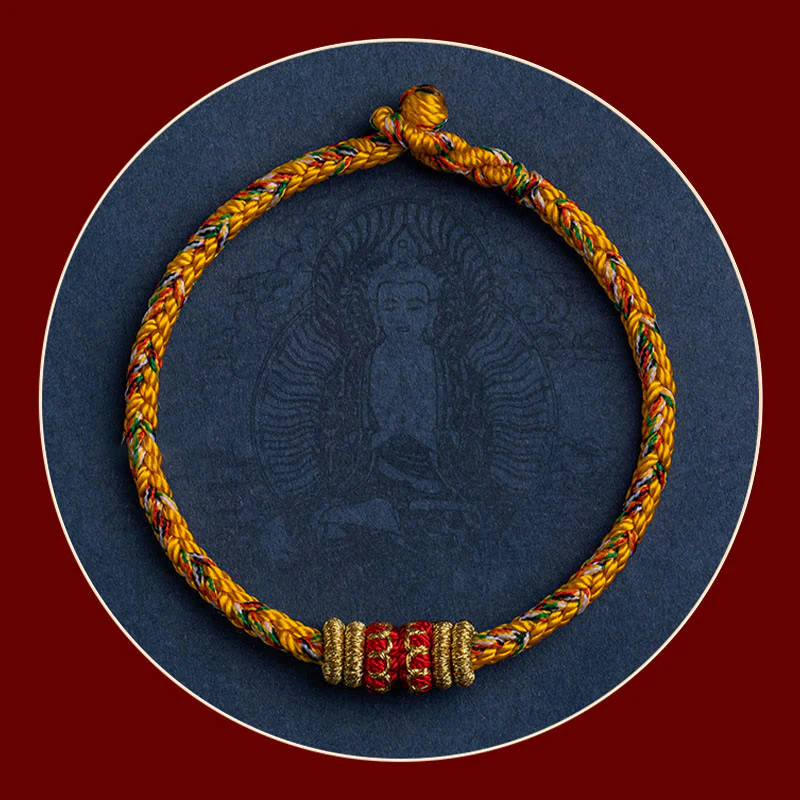 Buddha Stones Tybet Ręcznie Robione Chińskie Zodiak Natal Budda Szczęście Siła Bransoletka z Plecionego Sznurka - Image 25