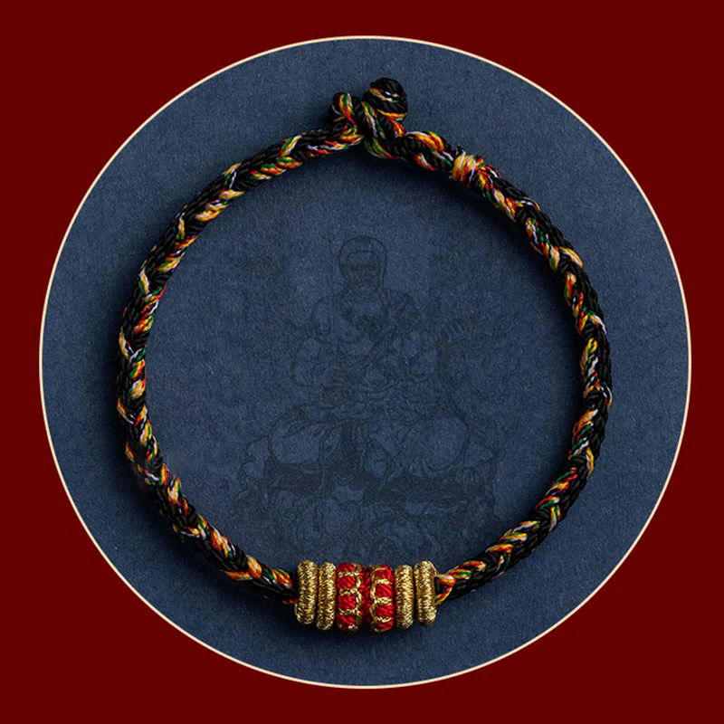 Buddha Stones Tybet Ręcznie Robione Chińskie Zodiak Natal Budda Szczęście Siła Bransoletka z Plecionego Sznurka - Image 28