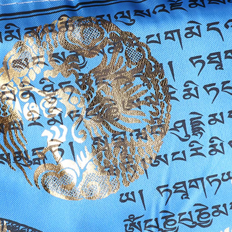 Buddha Stones Tybetańska 5-kolorowa Sutra Błogosławieństwa Długowieczności Wiatru Konia, 20 szt., dekoracja modlitewna na zewnątrz - Image 7